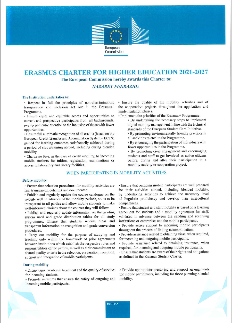 Erasmus-Charter-For-Higer-Education