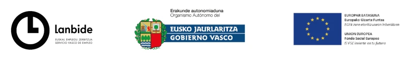 Logos: Lanbide + EJ-GV + EU
